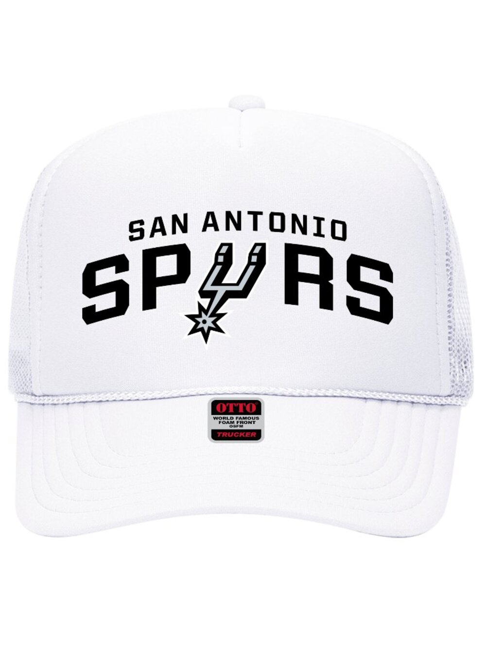 NEW - WHITE SAN ANTONIO SPURS TRUCKER HAT